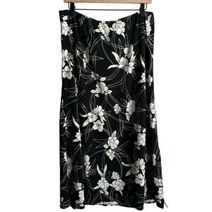 Kathie Lee Collection Vintage Floral Pull On Skirt Cottagecore Bohemian Size 16
